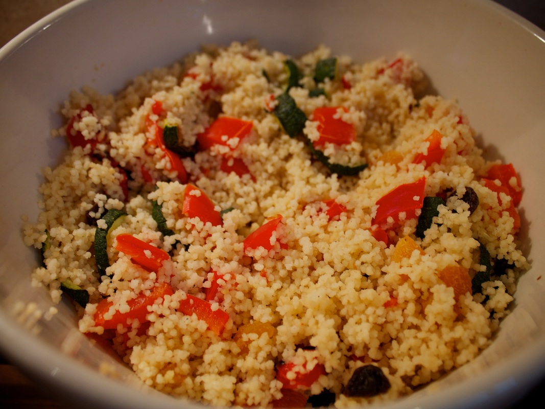 Roasted Vegetable Cous Cous - Slaving Over a Hot Blog...